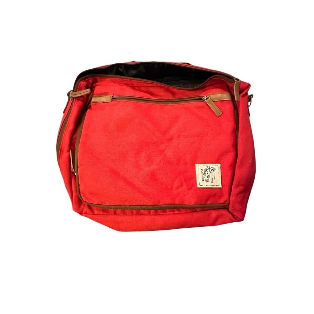 Gazhon Convertible Hand Laptop Canvas‎ Trim Backpack Carry Case New Red Rare